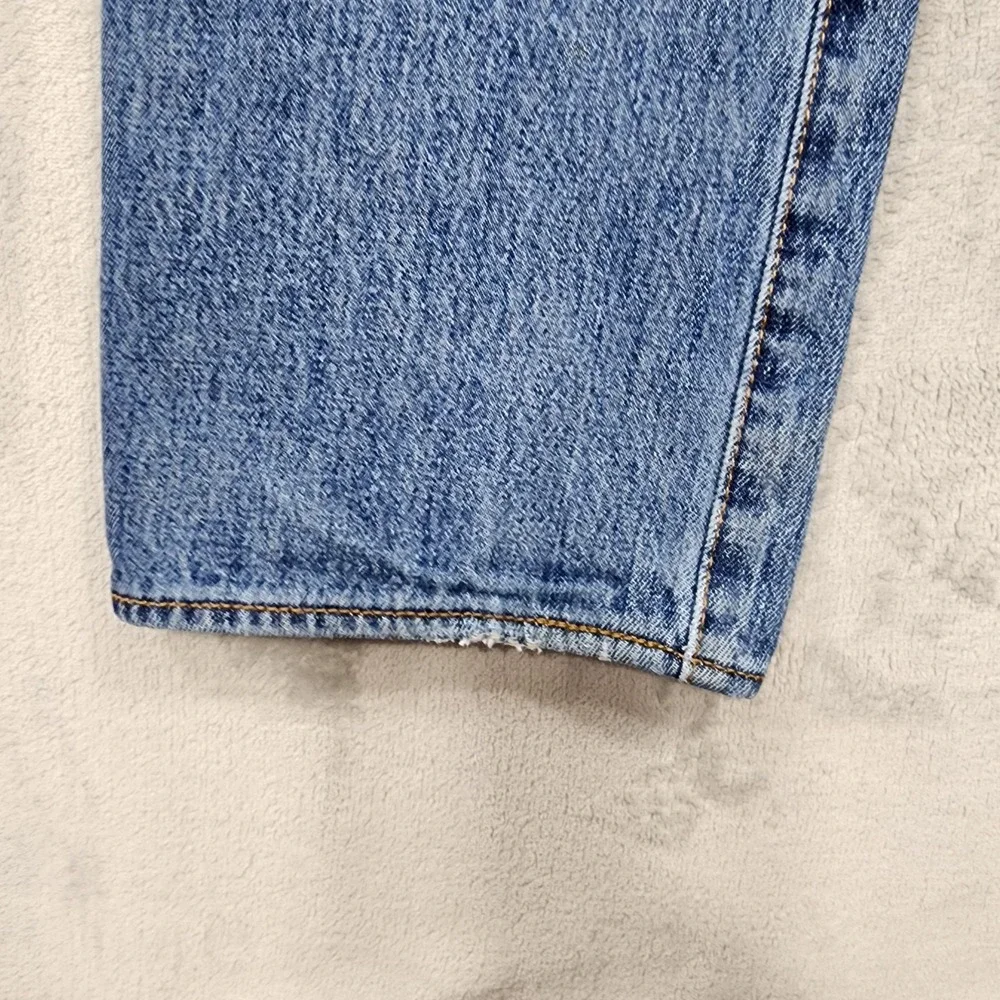 Levi's 501 Jeans Mens 34x30.5* Blue Medium Wash Button Fly Straight Leg Denim